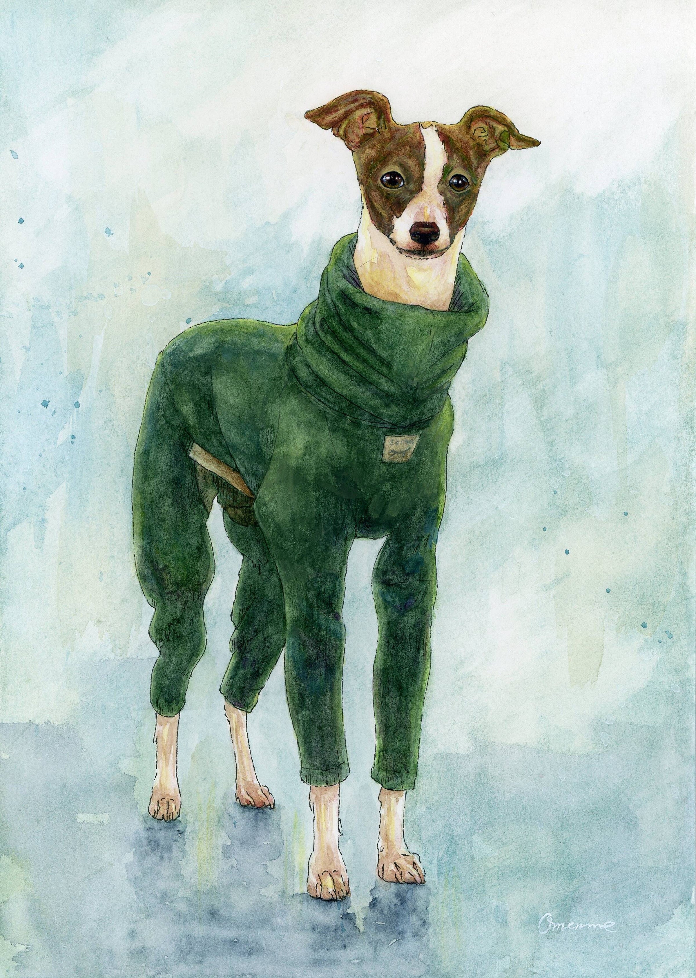 ペットの似顔絵イラスト｜犬猫の手描きオーダーイラスト Omemme